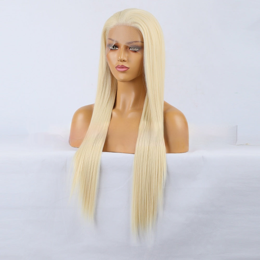 Natural Chemical Fiber Front Lace High Temperature Silk Wig