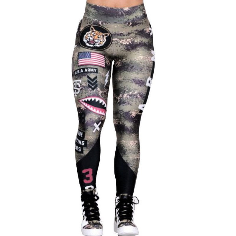 Sport Pants Fitness Leggings Women Gym Army Sportswear