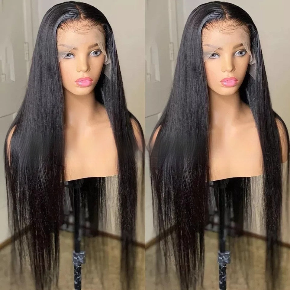 American Chemical Fiber Front Lace Wig Female Black Classic