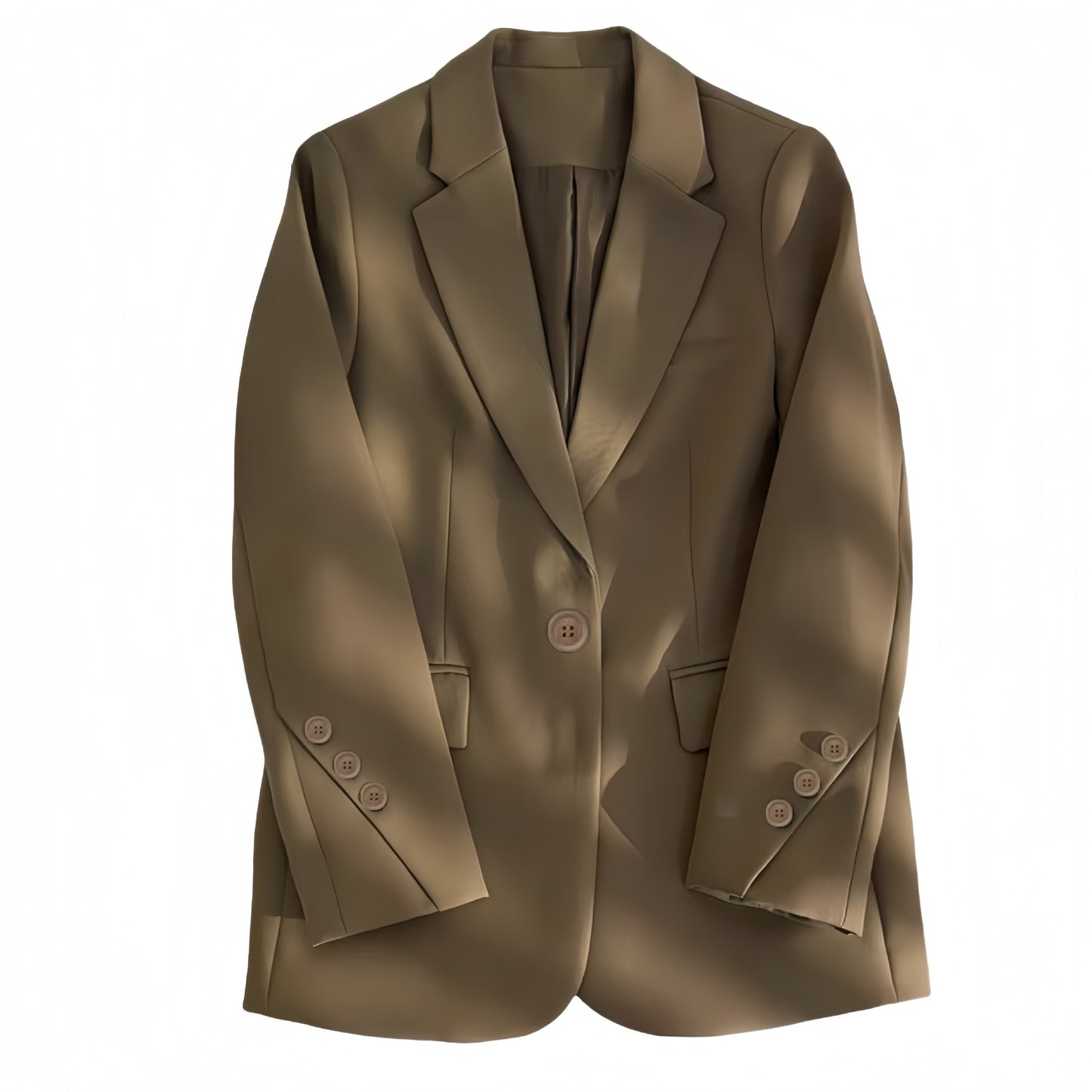 Korean Style Loose Spring And Autumn High-grade Female Brown Suit