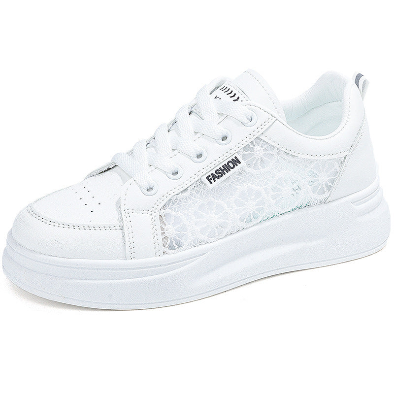 White Shoes For Women Spring And Summer Women's Breathable Versatile Casual Platform Sports