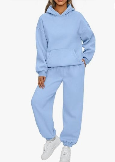 Autumn And Winter New Women's Casual Hooded Sportswear Long Pajama Set