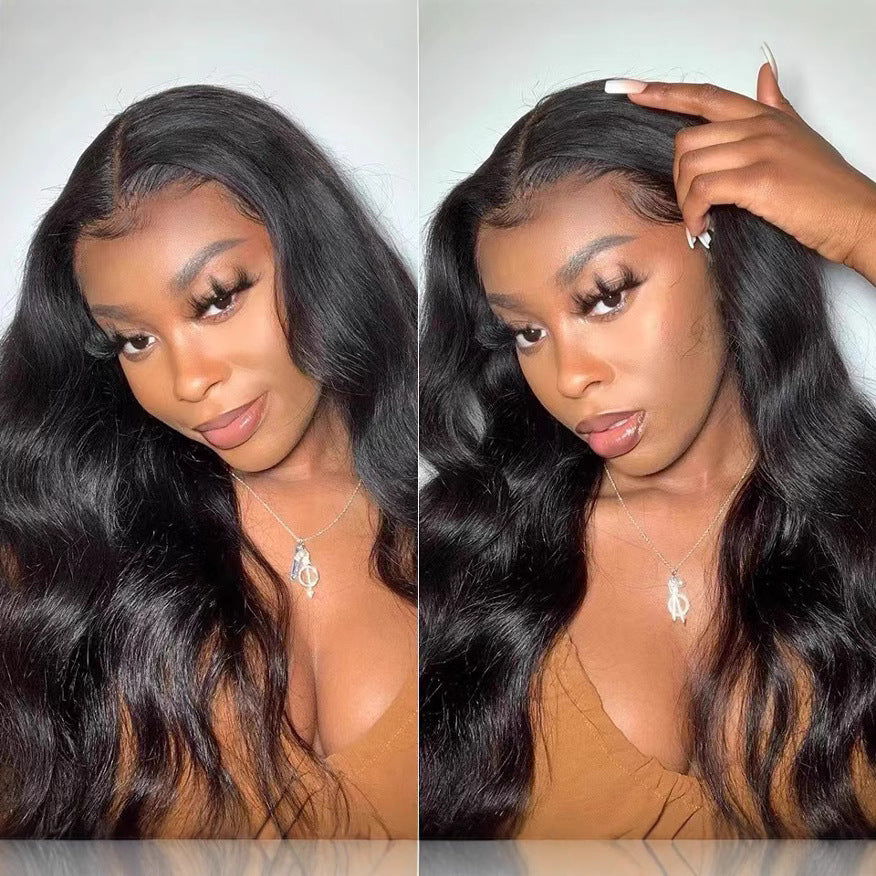 Front Lace Wig Long Curly Hair Big Wave Any Face Wig Women's Full-head Wig Style