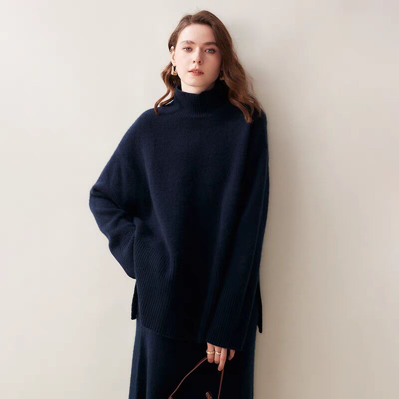 Slit Knitted Loose Women's Autumnwinter Sweater