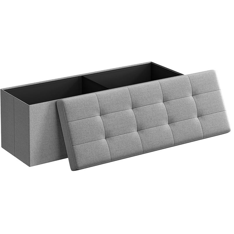 Cotton And Linen Storage Stool Multi-functional Folding Storage Box