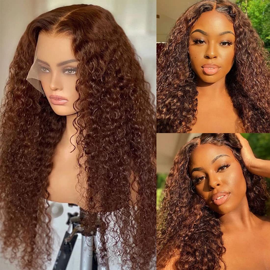 European And American Front Lace Wig Brown