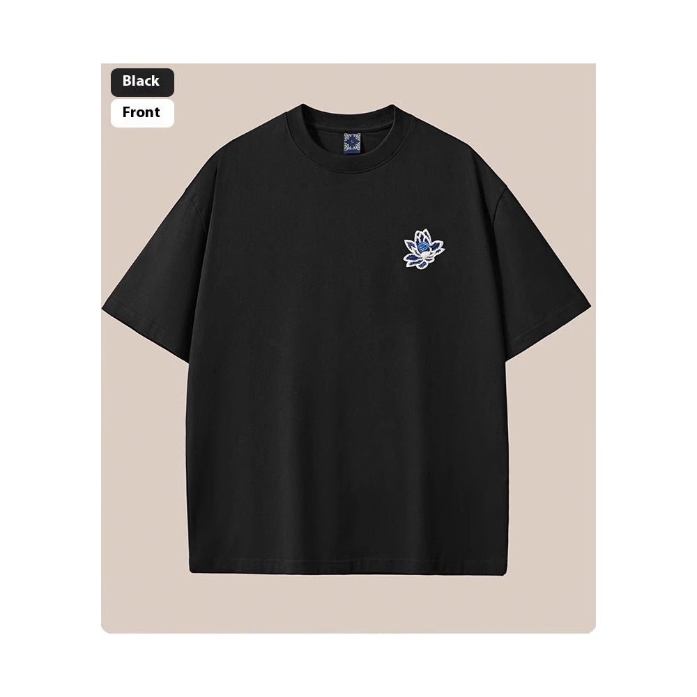 Summer New Pure Cotton Short Sleeve Men's Loose Plus Size Men's Clothing