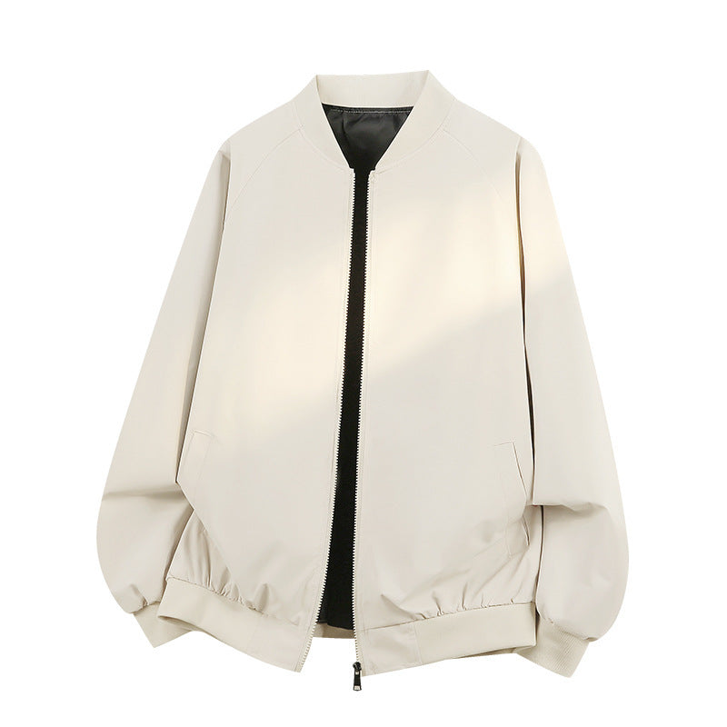 Baseball Uniform Jacket Men's Stand Collar Baggy Coat Factory Clothing