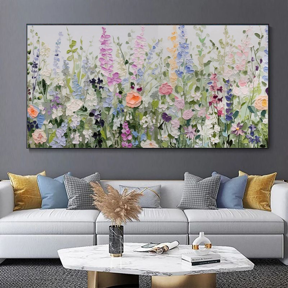 Handmade Knife Flowers Oil Painting Image On Canvas Without Border Picture Wall Art Decoration Retro Abstract For Home Room Decor