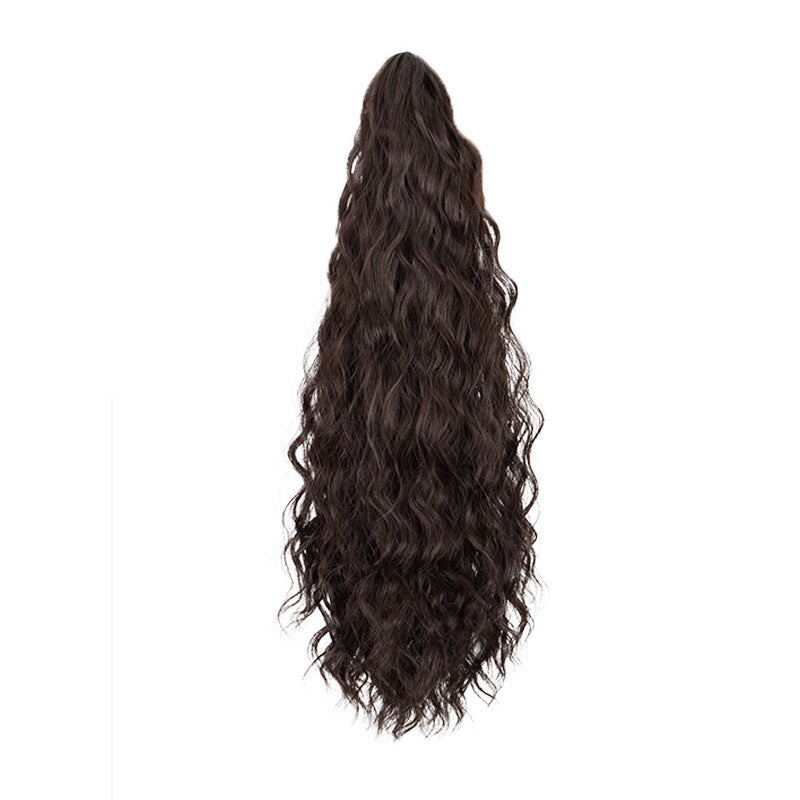 Water Ripple Grip Ponytail Corn Curler Wig