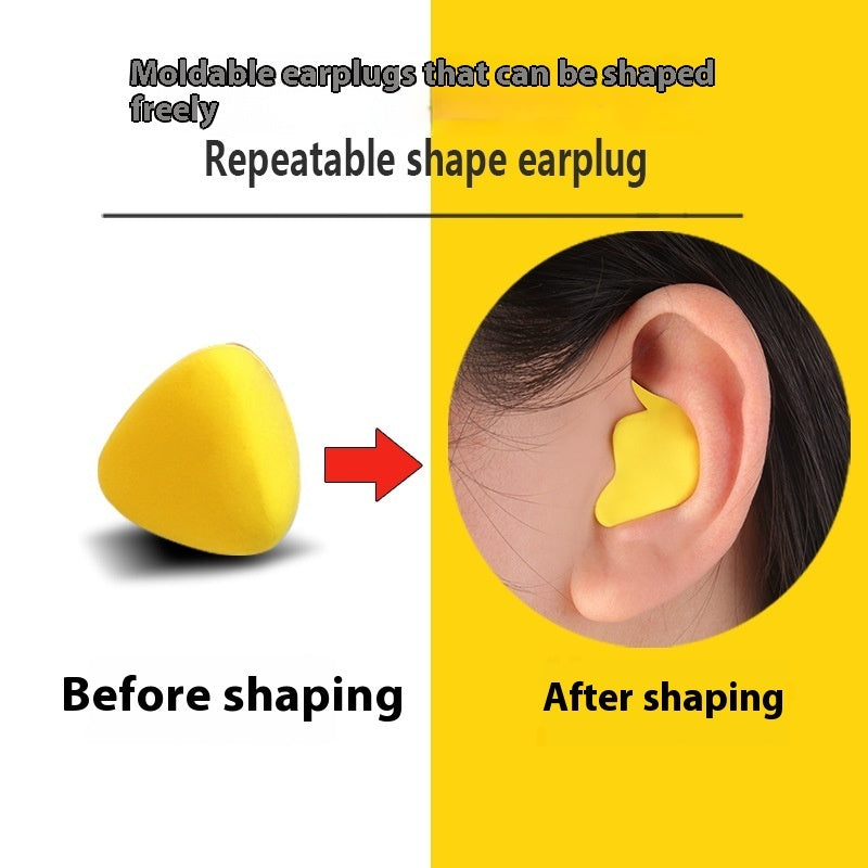 Sound Insulation Sound Proof Sleep Anti-noise Snoring Fit Shaping Rubber Earplugs