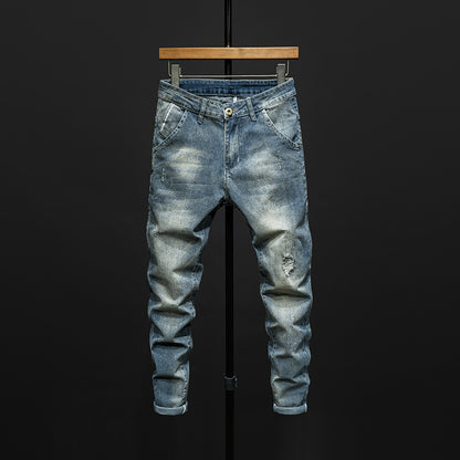 Fashion Slim-fitting Simple Men's Clothing Skinny Pants