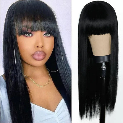 Cosplay Festival Wig Double Color Matching Head Straight Bangs