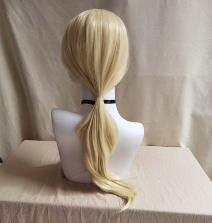 Light Golden Cosplay Wig Micro Curly Long Wig