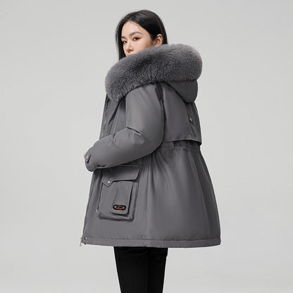 Hooded Padded Cotton Coat Women