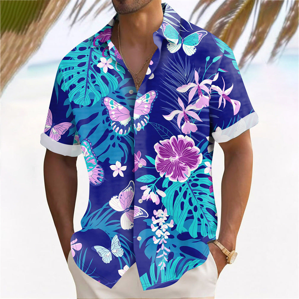 Hawaii Beach Men's Clothing Print Shirt Casual