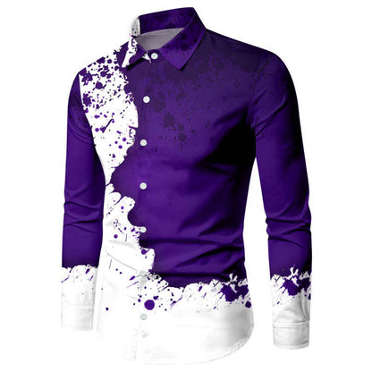 Men's Clothing 3d Printing Plus Size Long Sleeve Shirt Coat