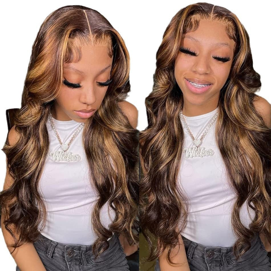 Lace Big Wave Long Curly Wig Head Cover