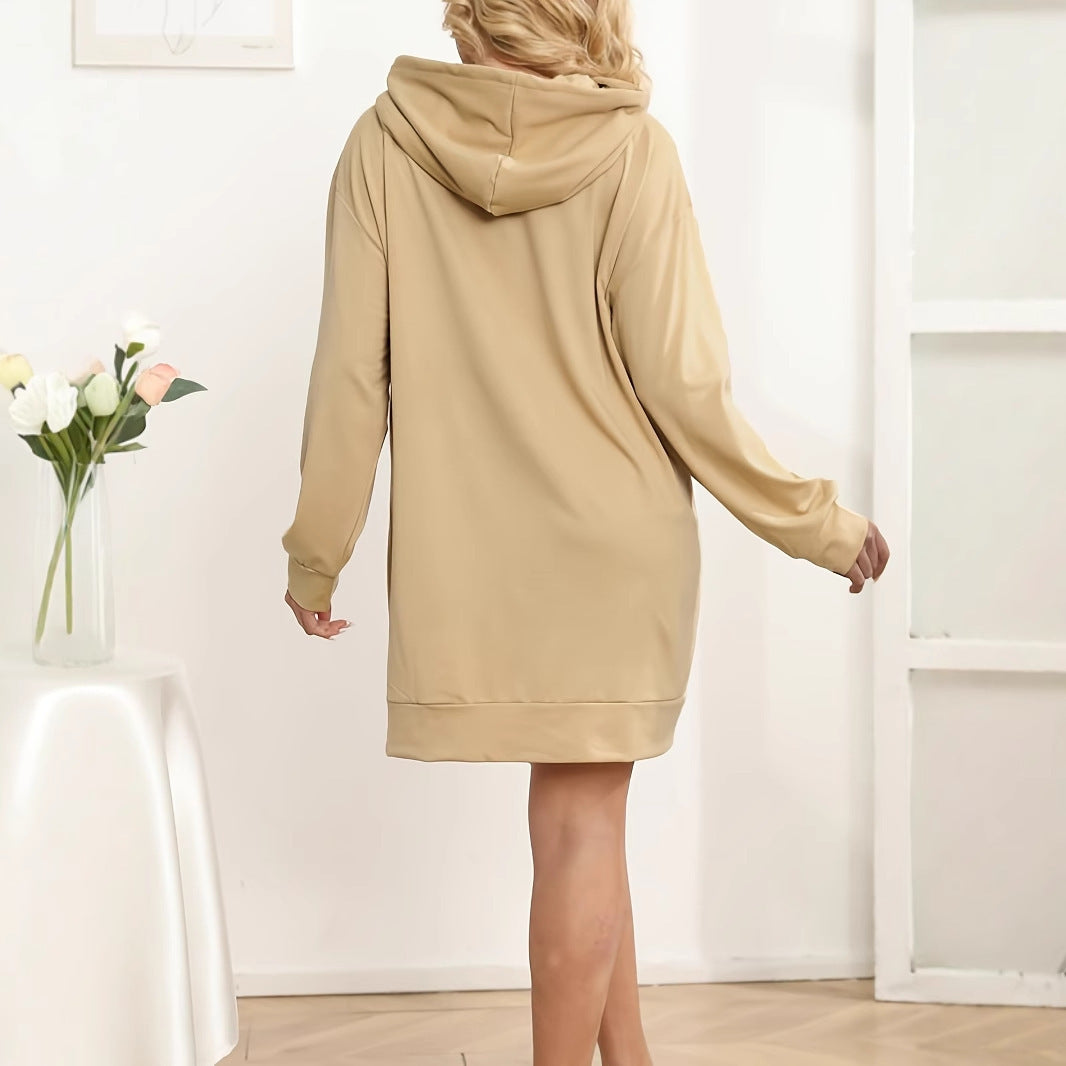 Simple Graceful And Fashionable Solid Color Pullover Hoodie