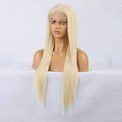 Natural Chemical Fiber Front Lace High Temperature Silk Wig