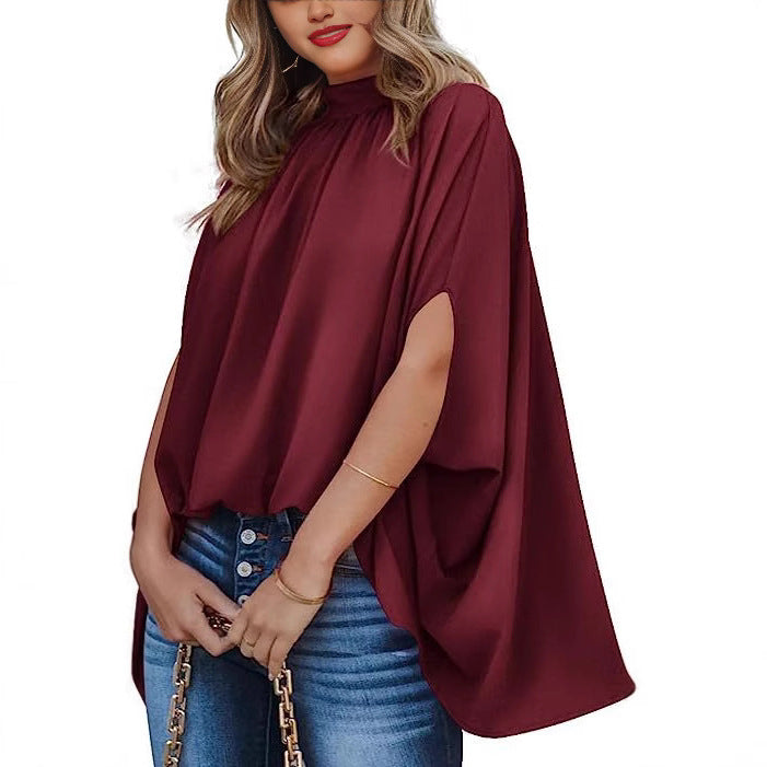 Oversized Top Batwing Sleeve Tarpaulin For Women