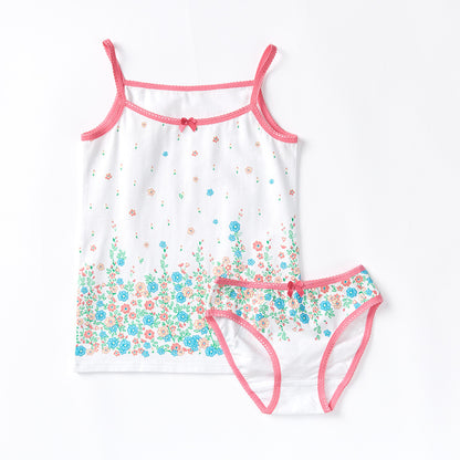 Summer Loungewear Kids Sling Pajamas Two-piece Set