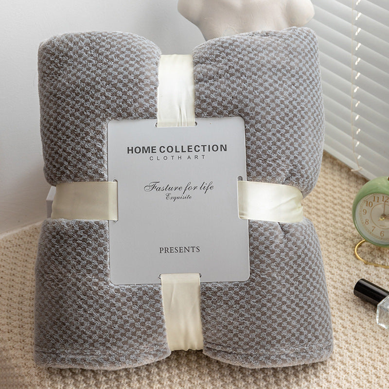 Flannel Jacquard Blanket Plaid Sofa Cover