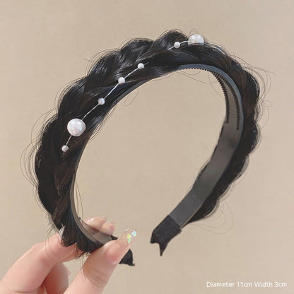 Pearl Fishbone Plaits Wig Hair Hoop