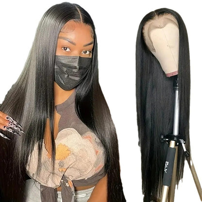 European And American Ladies Fashion Wig Front Lace Mid-length Straight Head Cover