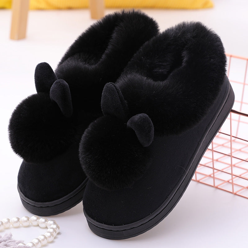 Long Ear Single Ball Cotton Shoes For Men And Women