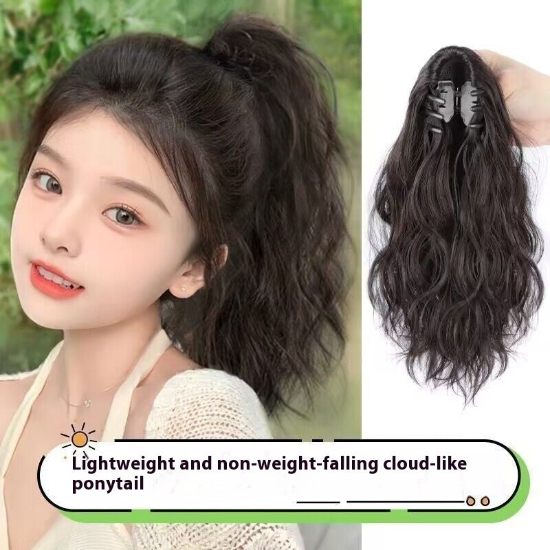 Wig Ponytail Female Small Jaw Clip Water Ripple Curl Ponytail Natural Simulation