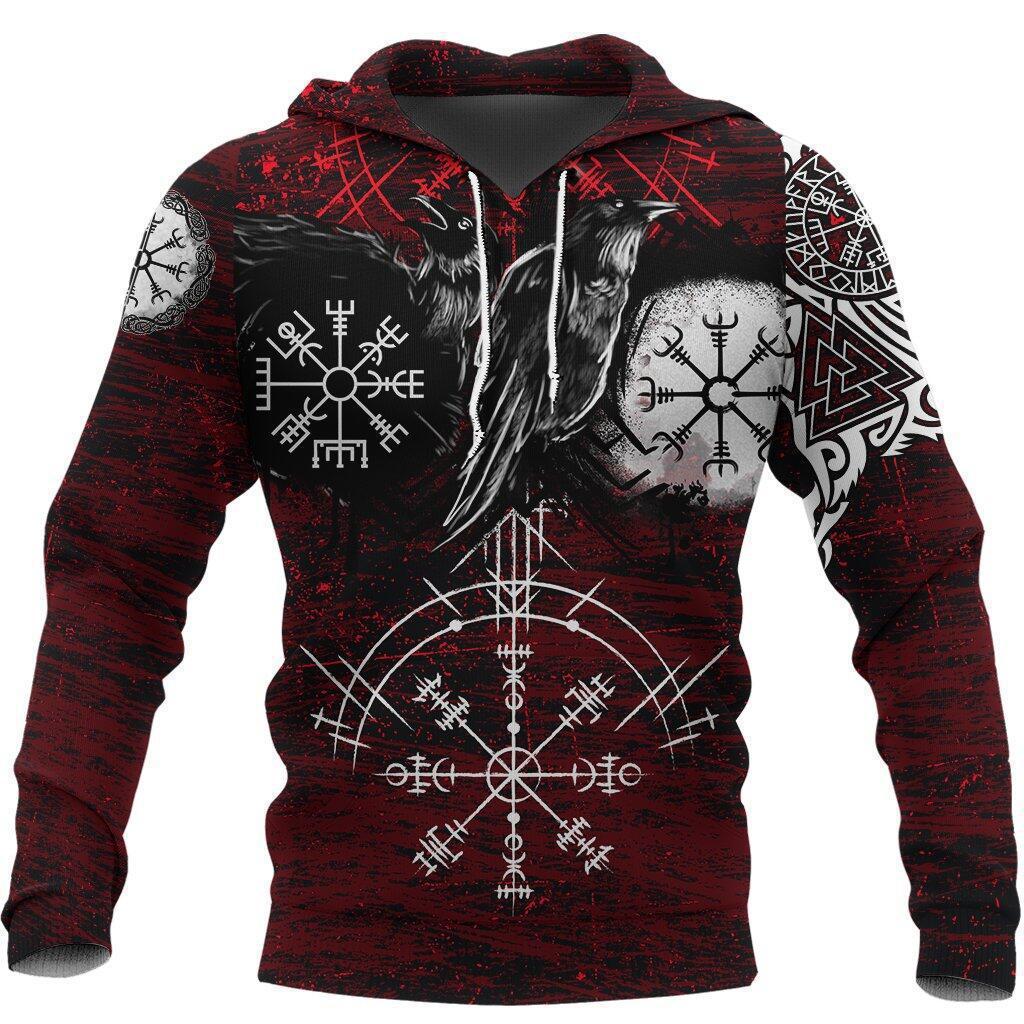 Spring And Autumn 3D Sweater Viking Warrior Printed Street Fashion Hoodie Men's Clothing