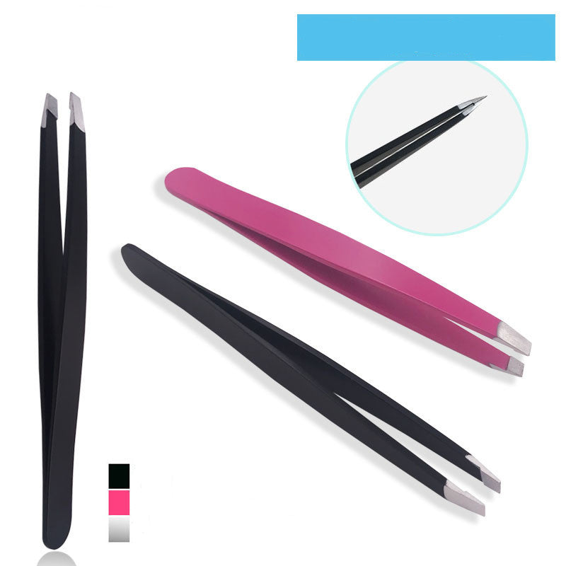 Stainless Steel Black Oblique Mouth Eyebrow Trimming Clip Beauty Tool Eyebrow Clip
