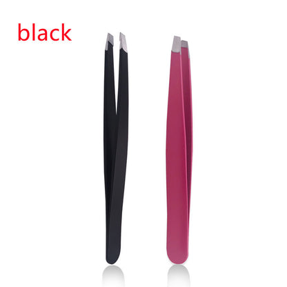 Stainless Steel Black Oblique Mouth Eyebrow Trimming Clip Beauty Tool Eyebrow Clip
