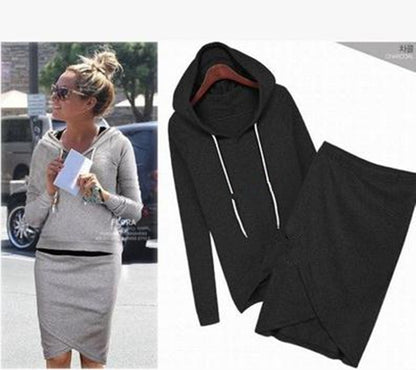 Women's Fashion Casual Suit Sweater Two-piece Sportswear Women