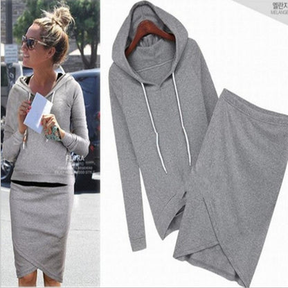 Women's Fashion Casual Suit Sweater Two-piece Sportswear Women