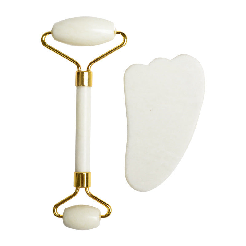 Set Beauty Scraping Board New  Jade Roller Heart-shaped Scraping Board Facial Facial Beauty Device In Stock