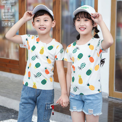 Cartoon Modal Kids Print Short Sleeve