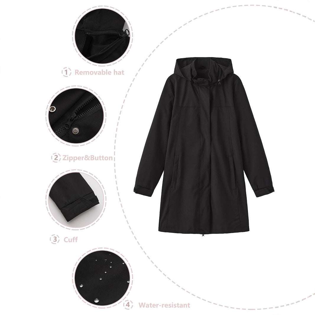 Women's Solid Color Long Sleeve Thin Coat European Size