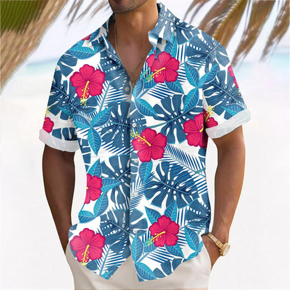 Hawaii Beach Men's Clothing Print Shirt Casual