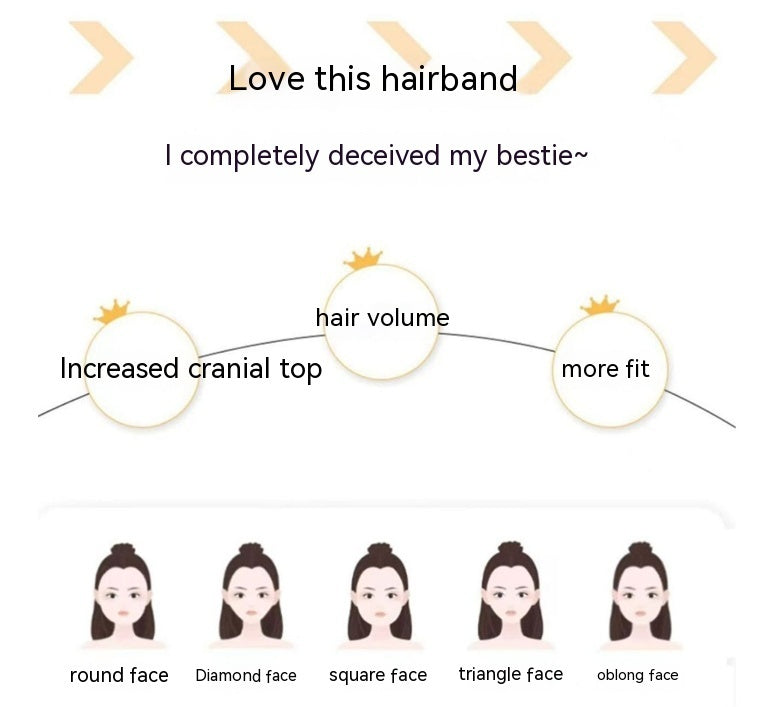 Pearl Fishbone Plaits Wig Hair Hoop