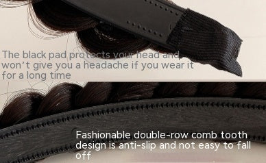 Pearl Fishbone Plaits Wig Hair Hoop