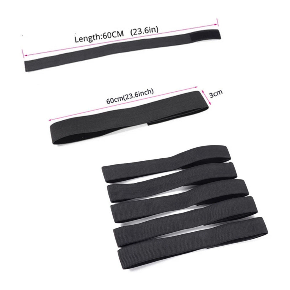 Black Knitted Velcro Adjustable Wig Elastic Band Beauty