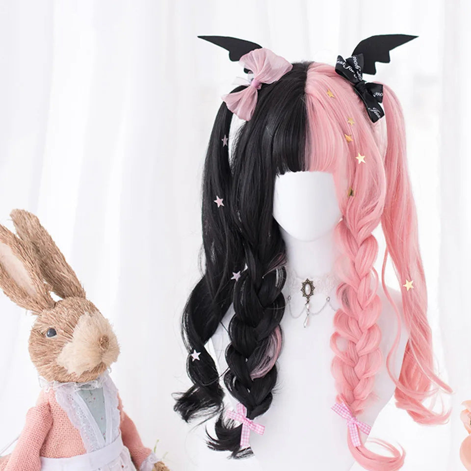 Harajuku Japanese Lolita Lo Niang Wig Long Curly Hair