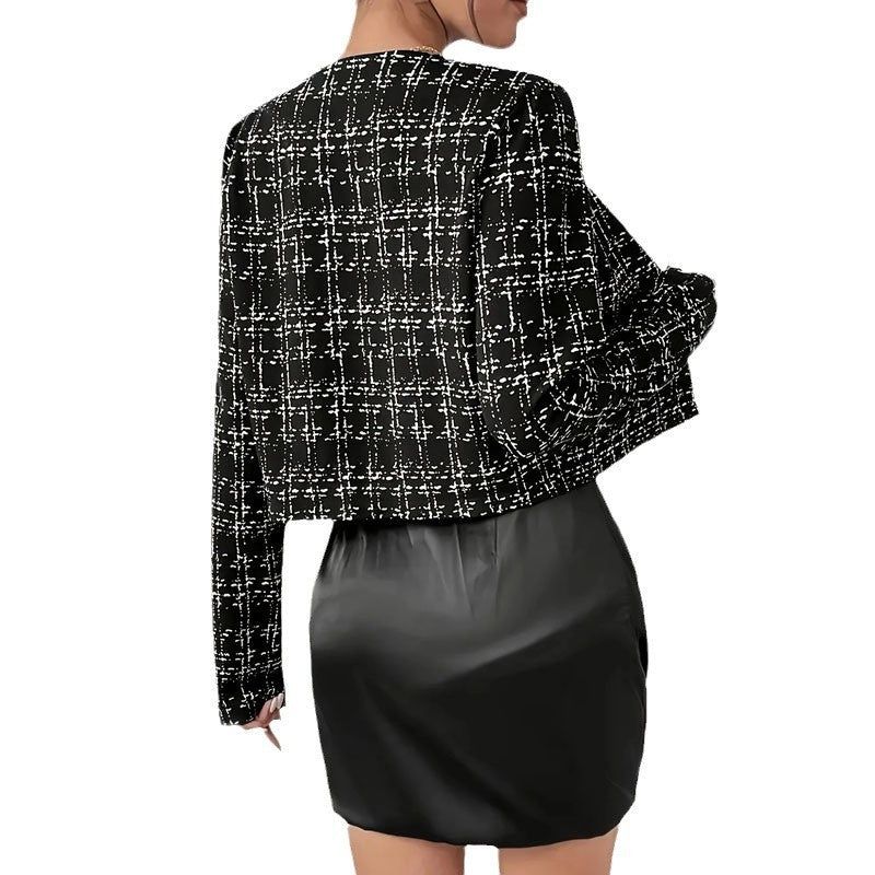 Slim Fit Elegant Button Long Sleeve Commuter Small Suit