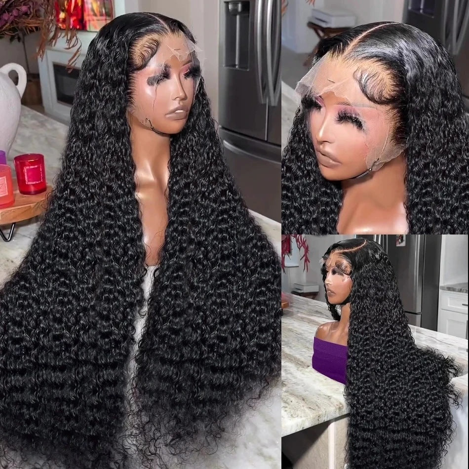 13x6 Front Lace Wig Female Medium Long Curly Hair Hair Cover