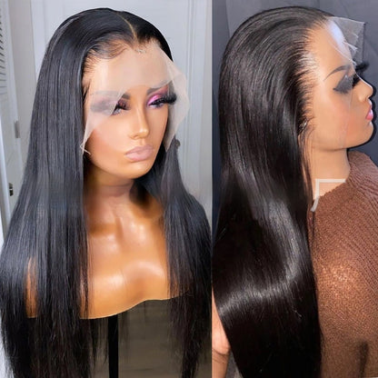 American Chemical Fiber Front Lace Wig Female Black Classic