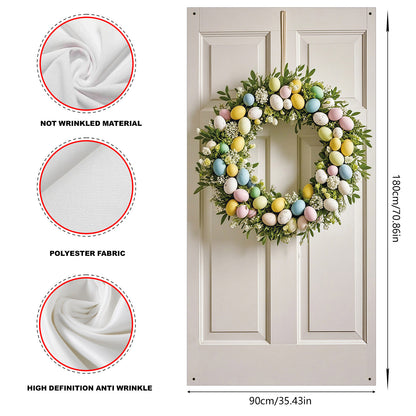 Colorful Egg Garland Pattern Party Wall Easter Home Door Frame Banner