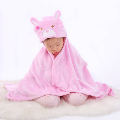 Hood Bath Towel For Kids Baby Bathrobe Cute Animal Towel