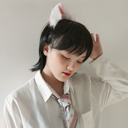 Men's And Women's Wolf Tail Chemical Fiber Wig